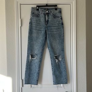 Express Straight Leg Distress Jeans